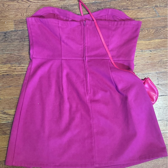 FASHION BRAND COMPANY XL HOT PINK SWEETHEART TINY PURSE DRESS - Picture 2 of 2